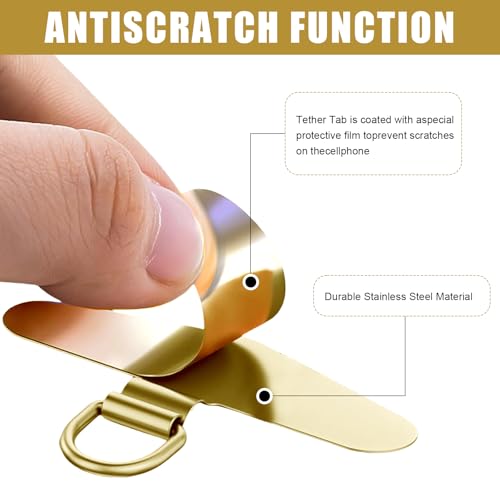 6 Piezas Almohadillas Universales de Acero Inoxidable,Parche Multifuncional Para Teléfono Móvil,Almohadilla de Parche Multifuncional Para Cordón de Teléfono Móvil,Parche Para La Mayoría De Teléfonos - Imagen 3