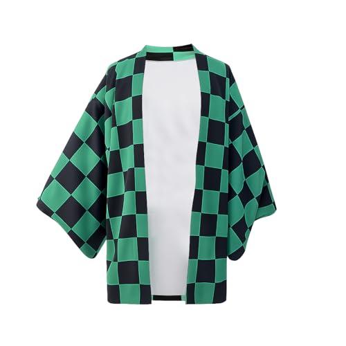 MeYuxg Tanjirō Kamado Anime Disfraz, Cosplay Kimono Capa Disfraz Demon Hashira Carnaval Halloween - S