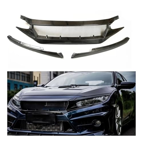 Grille de pare-chocs Civic 10 carbone pour optimiser le flux d'air avant