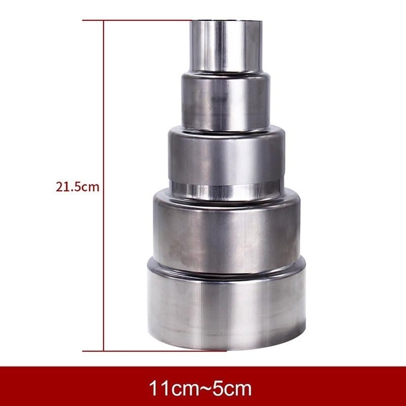 Reduktor rury kominowej Złącze kominowe, Wkładka kominowa ze stali nierdzewnej Redukcja komina do kominków z piecem na drewno, 1 szt.(11cm~5cm)