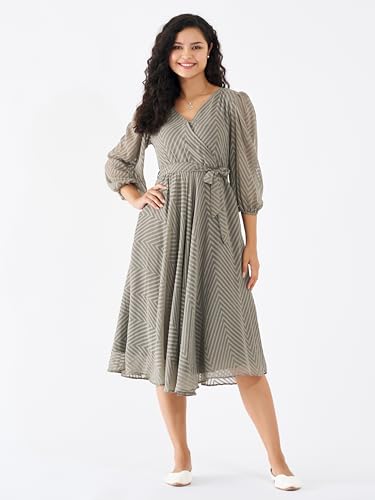 Image of AASK Women Fancy Plain & Solid Designer Dress for Women