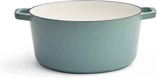 Vista 31 de Milo by Kana 3.5-quart Enameled Cast Iron Dutch Oven with Lid Premium Casserole Cooking Pot Enamel Coating Inside and Out Oven Safe and White