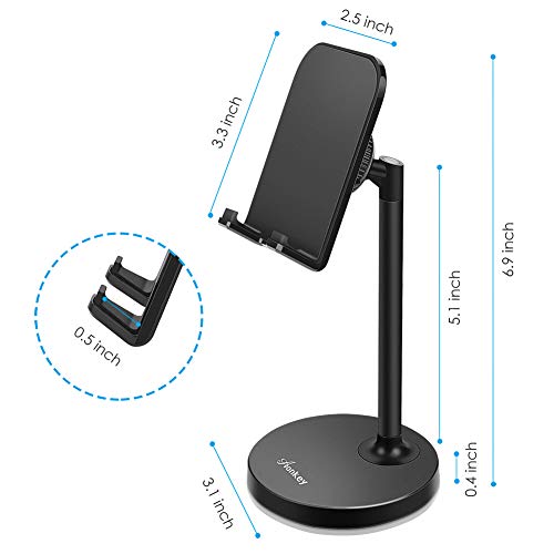 AONKEY Adjustable Cell Phone Stand, Desk Cellphone Holder Compatible with iPhone Xs Max XS XR X 6 6S 7 8 Plus, All Android Smartphone & iPad& Other 7”-13” Tablets - Thumbnail 6