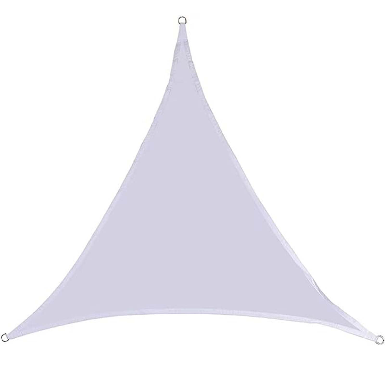 Voile d'ombrage triangulaire contre la chaleur sur la terrasse et le jardin