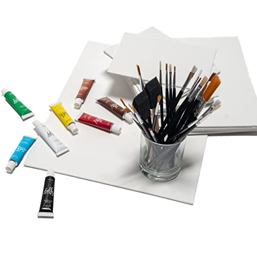 Hello, Artist! 25 Piece Craft Brush Value Pack, Suitable For All Creatives, For Use With Acrylic, Watercolor, Tempera, Gouache, And More #TOP5