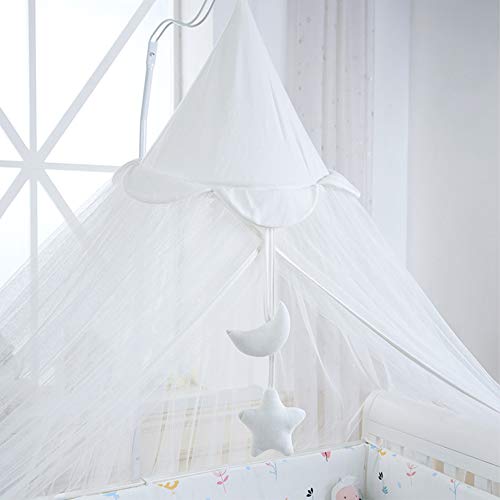 Moustiquaire de lit bébé universelle avec support blanc pour chambre - 3