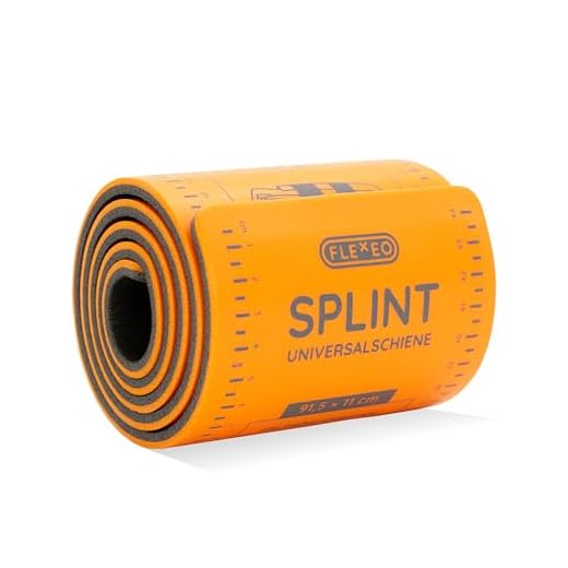 FLEXEO Splint-Schiene (gerollt) 91,4 x 11 cm - zur Fixierung und Stabilisierung von Verletzungen - Immobilisationsschiene ist Röntgenstrahlendurchlässig, zuschneidbar und wiederverwendbar