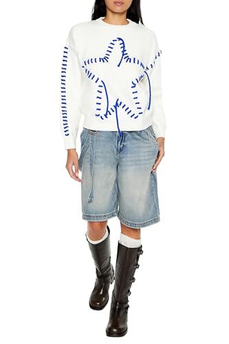 Forever 21 Women's Whipstitched Star Sweater2