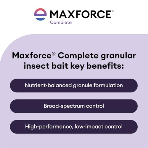Image of Maxforce Complete Granular Insect Bait 4 lb | for Indoor and Outdoor Perimeter Use | Delayed Kill for Colony Control | Effective Against Ants, Roaches, Silverfish, Earwigs, and Other Crawling Insects