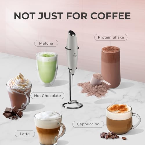 image for Zulay Kitchen Powerful Milk Frother Wand With 4 AA Duracell Batteries 