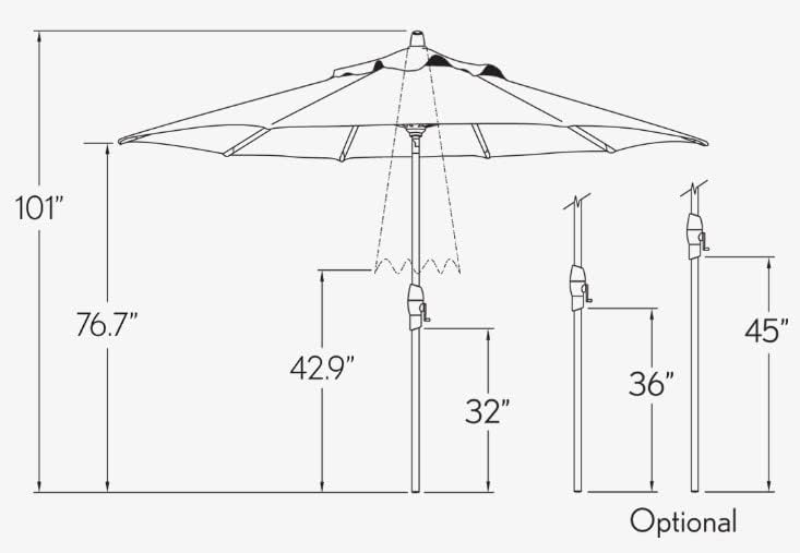 Miniatura 6 de Treasure Garden Sombrilla octágono de lujo con inclinación automática, 9 pies, para patio al aire libre, terraza, piscina, patio trasero, sombrilla