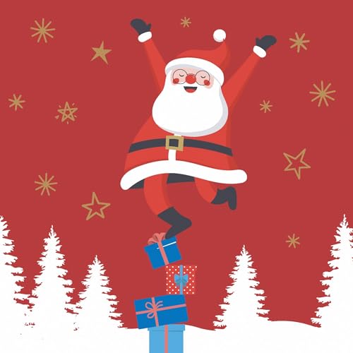 Paper+Design 20 servilletas navideñas Papá Noel con equilibrio mesa decoración servilletas de papel con motivo también para decoupage y decoupage 33 x 33 cm