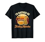 I'D Rather Be Tasting Matcha Funny Retro Amante del té Verde Camiseta