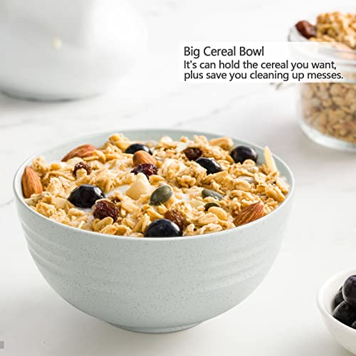 image for Homestockplus [Set of 6] 34 Oz Big Bowls， Soup Bowls BPA-Free Dishwa