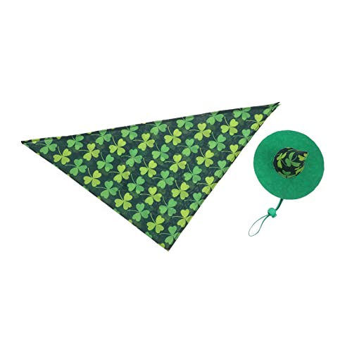GLSTOY 1 Conjunto De Decorações Bruxa E Festa De Dia Cães Acessório Lenços De Trevo Patricks Padrão