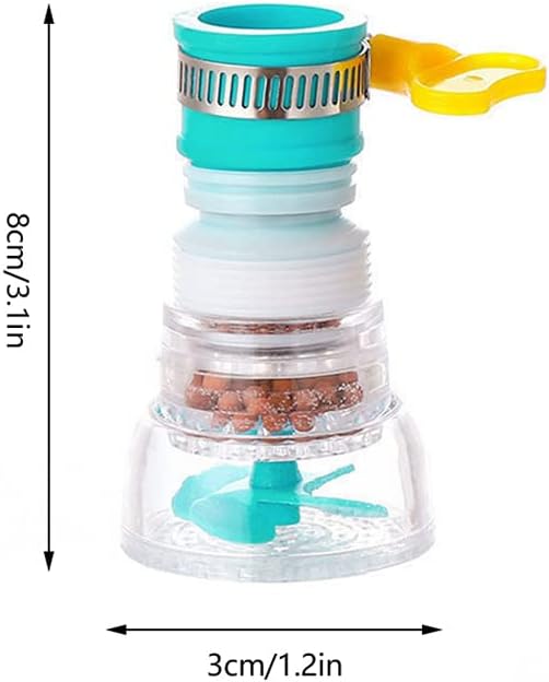 360° Rotating Faucet Booster Shower Kitchen Sink Faucet Extender Water Filter Tap Head Nozzle Activated Carbon Water Purifier