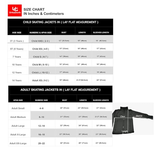 Uniqgarb UGJK2-CM-ISSKTBLU Ice Skating Jacket For Girls Women Black Skate Jacket Cm Ice Skating Blue thumb #2