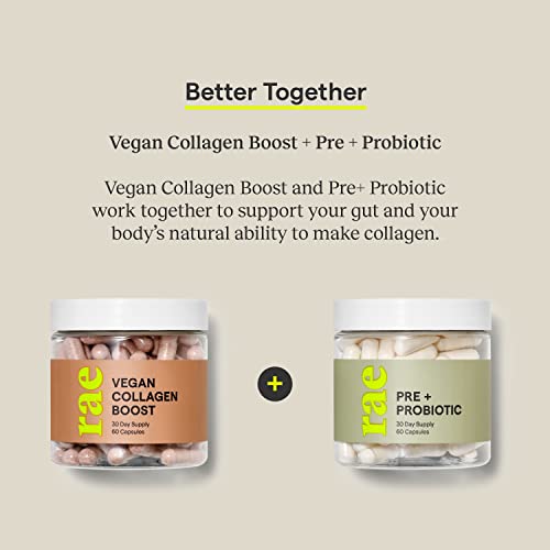 Rae Wellness Vegan Collagen Boost - Natural Collagen Supplement With Vitamin C And Bamboo For Healthy Hair, Skin, And Nails - Vegan, Non-Gmo, Gluten Free - 60 Caps (30 Servings) #TOP6