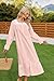 Ekouaer Victorian Nightgown 100% Cotton Long Sleeve Vintage Old Fashioned Gown for Women, Light Pink, Medium