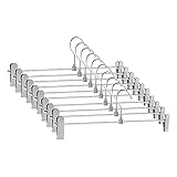 Pants Hangers with Clips,Clip Hangers for Pants,Adjustable Clips Hangers for Pants