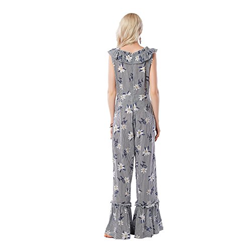 Mono casual de mujer estampado floral multicolor sin mangas 38 2