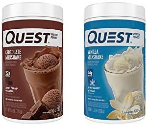 Quest Protein Powder 2-Pack: 1.6 Pound Vanilla and Chocolate Bundle