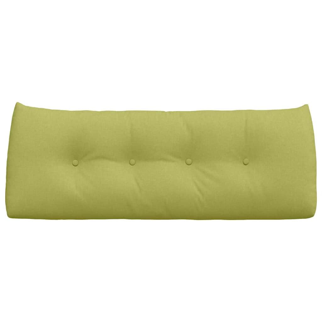 Cojín de respaldo verde claro de tela 120 x 24 x 50 cm, acolchado ergonómico para sofá y cama con relleno de poliéster para posiciones cómodas de sentarse y tumbarse