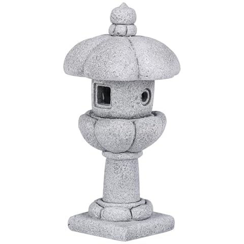 Sdeetesamjun Miniature Japanese Lantern Pagoda Figurines Asian Decor Fish Tank Aquarium Ornament Fairy Garden Accessories Zen Terrarium Bonsai Decorations (Pagoda A) Cover
