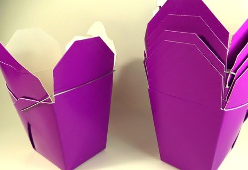 Purple Chinese Take-Out (Favor) Boxes - 100 Count