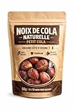 Petit Cola Naturel de Côte d’Ivoire – Noix de Cola Brute Premium 50 g – Kola Nut Authentique – Sac Zippé Alimentaire avec Fenêtre – Énergisant Naturel Riche en Caféine