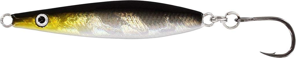 Westin Salty Jig Metalljig in 3 lunghezze e pesi, 8 colori, gancio singolo, doppio anello sprengring, da cacciare, lanciare e recuperare (Black Headlight, 8 g