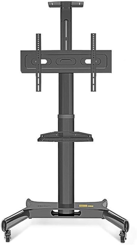 Universal Mobile TV Stand with Wheels, Adjustable TV Cart for 32-75 Inch LED/LCD TVs, Height Adjustable with AV Shelf, Heavy Duty Steel Base