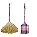 SKENNOVA - Broom Grass with Embroidered Woven Nylon Thread Handle Thai Pattern Length 40