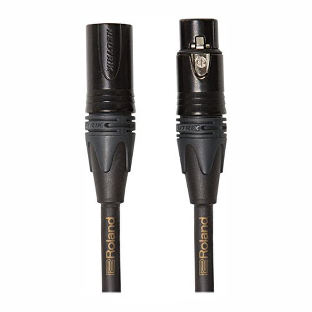Roland Gold Series Microphone Cables, Black, RMC-G15, length: 15 ft./4.5 m