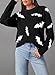 Dokotoo Halloween Fall Winter Sweaters for Women 2025 Fashion Cute Spooky Funny Long Sleeve Sweater Warm Cozy Ghost Pattern Cable Knit Pullover Sweaters Jumper Tops Outwear Medium Black