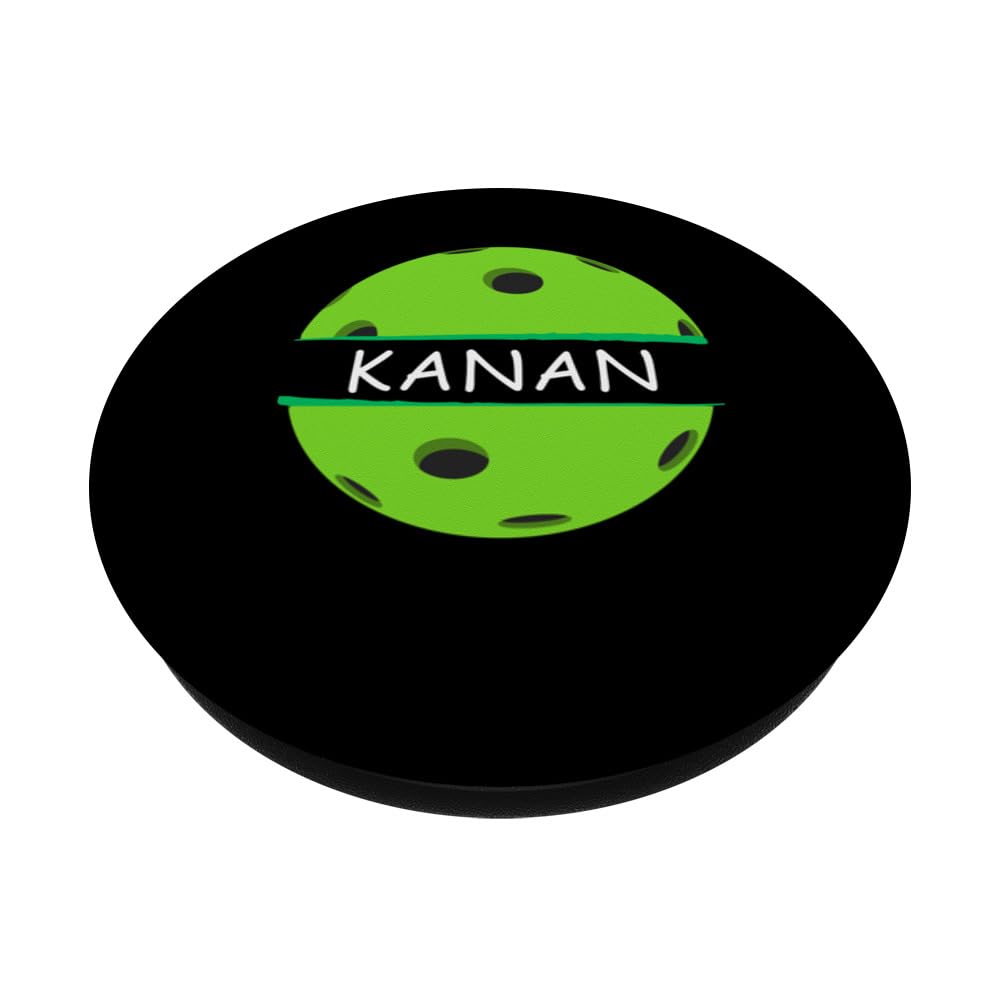 Novelty Pickleball Personalized Name Kanan Sports PopSockets Swappable PopGrip, Black - Image 2
