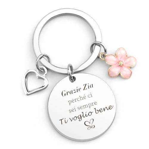 coTaSiEY Regalo Zia, Regali Zia, Portachiavi Zia, Regalo per Zia, Regali Per Zia, Regalo per Zia Da Nipote, Regalo Zia Compleanno, Il Regalo Della Zia, Grazie Zia per Il Regalo, Regalo Zia Natale