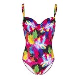 Fashy Damen Badeanzug, Mehrfarbig Gemustert, 44C