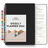 2026 Planner. 8.5' x 11' Spiral-Bound Weekly, Monthly and Daily Planner - Organize All 52 Weeks - Increase Productivity and Get Organized - Productivity Store (Black)