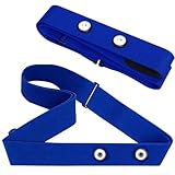 LEMLIN Herzfrequenzmesser Brustgurt, Rutschfester Brustgurt Blau für Pulsmesser, Bequemer Ersatzgurt Herzfrequenz, Kompatibel Garmin Polar Wahoo, Verstellbar 70-110cm, ANT+ Bluetooth