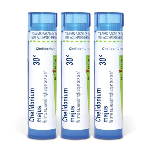 Boiron Chelidonium Majus 30C Homeopathic Medicine for Nausea with Right Upper Back Pain - Pack of 3 (240 Pellets) - image 1