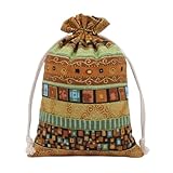 Zambuph Geschenktüte Leere Kordelzug Festival Süßigkeitsbeutel Snack Zucker Organizer Wiederverwendbare Hängende Dekoration Schmuckverpackung, Gelb, 20x30CM