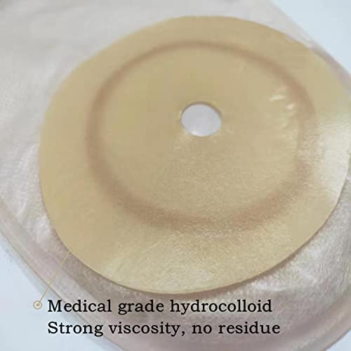 Ximywrd Colostomy Bags, Ostomy Supplies 10 Pcs One Piece Ostomy Drainable Pouches Clip Closure For Ileostomy Stoma Care (Cut-To-Fit, Cut Size 15-60Mm) #TOP5