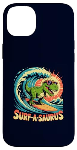 Dinosaure Surf-a-Saurus Funny Beach Wave Surf Summer Coque pour iPhone 14 Plus