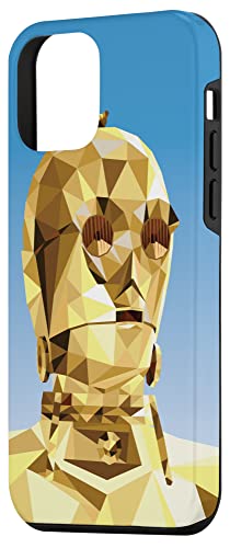 Coque iPhone 12 Mini Star Wars C-3PO anti-rayure motif géométrique bleu - 2