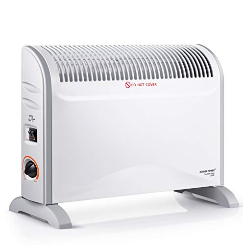 DONYER POWER Convector Radiator Heater with Adjustable Thermostat/Adjustable 3 Heat Settings (750/1250 / 2000 W) / Electrical/Convection Heating/Oil-Free Radiator
