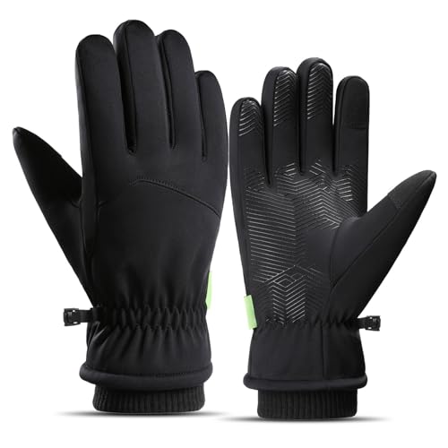 Matybobe de Invierno para Hombre, Térmicos de Invierno a Prueba de Viento, Diseño de Pantalla Táctil de Dos Dedos, Material de Neopreno y Forro, Protección Solar, Secado (SG)