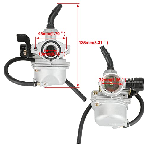 image for YOXUFA PZ19 Carburetor 19mm Carb Kit for TaoTao 110cc 125cc ATV Pit Di