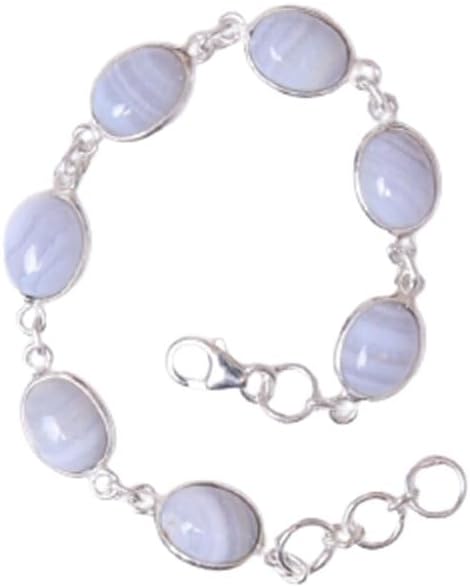 Blue Lace Agate Bracelet For Women, 925 Silver Bracelets, Handmade Bracelets Silver, Lobster Closure For Bracelets, Bohemian Bracelet, Adjustable Bracelets, Blue Lace Agate Bracelet, Wedding Gift