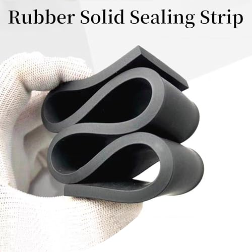 Image of Stainless Glass Scraper Rubber Strip Window Cleaner Squeegee Rubber Replacement Rubber Window Squeegee Rubber for Window Glass Shower Door Car Glass Scraper,6PCS